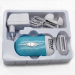 Эпилятор SAKURA SA-5540SBL 2в1 + бритва, 2 скорости, 3 насадки, аккум+сеть, голубой/белый