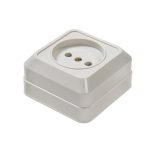 Розетка 1 б/з о/у белый BOLLETO 7022 ASD (10/200)