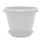 Горшок цветочный с поддоном ФЕСТОНА 1,6л d-17см, прозрачный