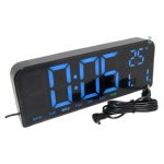 Часы-будильник электронные GH-0707 белые цифры