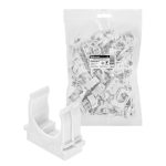 Крепеж-клипса для трубы 25 мм для прямого монтажа (100 шт.) белая TDM