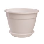Горшок цветочный с поддоном АНТИК 7,2л d-28см, белый, пластик