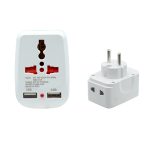 Адаптер для путешествий сетевой с 2-мя USB