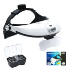 Лупа налобная бинокулярная с/п MG81001-H 45 сменных линз, СВОБОДНЫЕ РУКИ (1/5/20)