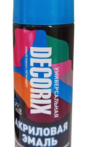 Аэрозольная эмаль DECORIX белый глянцевый 520мл (1/12)