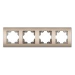 Рамка 4-ая универсальная АФИНА шампань UNIVersal (еврослот)