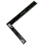 Угольник столярный с линейкой 20*30см, черный, цельнометаллический