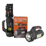 Фонарь-прожектор + набор инструментов LED YD-2037 аккум 2больш+1яр+ красн/син+шнур TYPE-C, индикатор