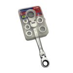 Набор универсальных головок 5шт (8-17мм) + поворотная трещетка 14-19мм SparkLux