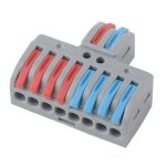 Клемма СМК 2*4 проходная разветвительная 2 полюса (1вход/4выхода) REXANT (уп/25шт)