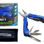 Мультитул СЛЕДОПЫТ (многофункц инструмент) плоскогубцы 9 предметов в чехле на бл  (1/96)