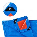 Полог (тент) полипропиленовый 4*5 м плотность 110гр/кв.м. усиленный сине-оранжевый (1/9)