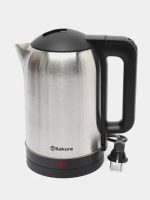 Чайник эл. SAKURA SA-2121BS 2,0л 1800Вт диск, нержавейка/серебристый+чёрный