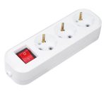 Колодка 3 с/з с кнопкой REXANT