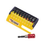 Набор бит с магнитным держателем 19шт, пластиковый кейс KRANZ