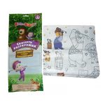 Скатерть-раскраска Маша и Медведь. Спокойствие 1100*1200*0,06 (1/60)