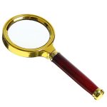 Лупа ручная (70) металическая золотая оправа (1/10)