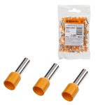 Наконечник-гильза Е4010 4,0мм2 с изолированным фланцем (100шт) TDM