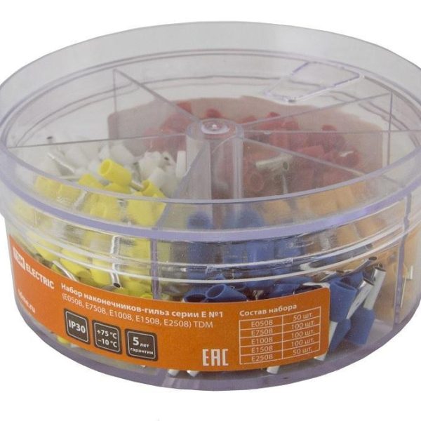 Набор наконечников-гильз серии Е №1 (Е0508,Е7508,Е1008,Е1508,Е2508) TDM