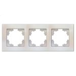 Рамка 3-ая универсальная АФИНА жемчуг UNIVersal (еврослот)
