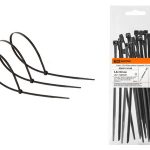 Стяжка нейлон (хомут) 4,8х160мм (черный) (50 шт/уп) TDM