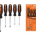 Набор отверток 6 шт.: SL:3x75;5x100;6x150, PH:0х75;1x100;2x150 (пласт. держатель), CR-V "Алмаз" TDM
