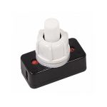 Выключатель-кнопка 250V 1А (2с) ON-OFF белый для настольной лампы REXANT