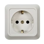 Розетка 1 с/з о/у белый BOLLETO 7028 IN HOME (10/200)