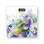 Весы напольные электронные "Фиалки", стекло, деление 0,01 кг, макс. 180 кг, 28х28 см, TDM