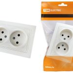 Розетка 2 б/з белая Таймыр TDM керамика (10/100)