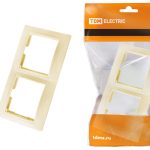 Рамка 2-х местная гориз слоновая кость Таймыр TDM (40)