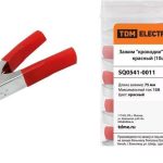 Зажим крокодил ЗК 15А 75мм красный (уп/10шт) TDM