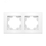 Рамка 2-ая универсальная АФИНА белая UNIVersal (еврослот)