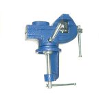 Тиски слесарные 80мм поворотные. на струбцине (1/10)