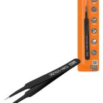 Пинцет прецизионный прямой 124 мм, острое жало, нерж., антистатич. покр., блистер, "Рубин" TDM