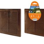 Решетка разъемная с москитной сеткой, 150х150 "ЭКО" (коричн.) TDM