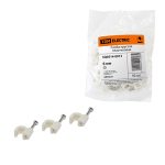 Скоба для кабеля  6 круг белая TDM (50шт/уп) (10)