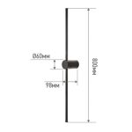 Светильник настенно-потолочный LED 15Вт 4000К 1050Лм ESTETIKA ART-80C-40BL 800*60*98 черный IN HOME