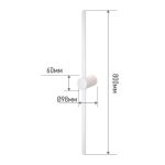 Светильник настенно-потолочный LED 15Вт 4000К 1050Лм ESTETIKA ART-80C-40WH 800*60*98 белый IN HOME