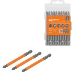 Набор бит PH2x90, односторонних, сталь CrV, Е 1/4", 10 шт., «Гранит» TDM