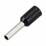 Наконечник штыревой втулочный изолированный F-8мм 1,5мм2 (НШВи 1,5-8) черный REXANT (100)