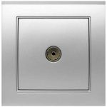 Розетка ТВ Бриллиант Универсал серебро