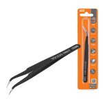 Пинцет прецизионный изогнутый 120 мм, острое жало, нерж., антистатич. покр., блистер, "Рубин" TDM