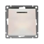 Выключатель 1 кл с/п АФИНА 10А, 220В, жемчуг с/у UNIVersal (еврослот)
