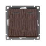 Выключатель 2 кл с/п АФИНА 10А, 220В, венге с/у UNIVersal (еврослот)