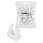Крепеж-клипса для трубы 20 мм для прямого монтажа (100 шт.) белая TDM