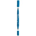 Маркер перманентный двухсторонний 0,4/1 мм, синий (пакет) круглый наконечник TDM