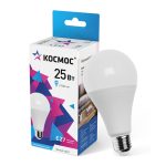 Лампа LED Стандарт 25Вт Е27 4500K 220В КОСМОС ЭКОНОМИК А65 (10/80)