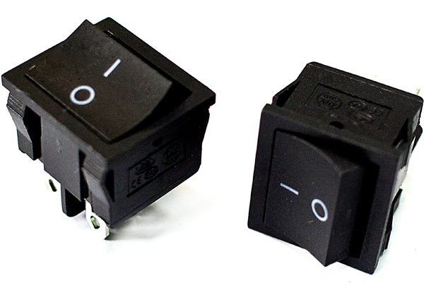 Клавишный переключатель MRS-201 черный 2 положения 2з TDM (10)