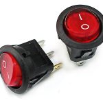 Клавишный переключатель круглый MIRS-101-3-R красный с подсветкой 2 положения 1з TDM